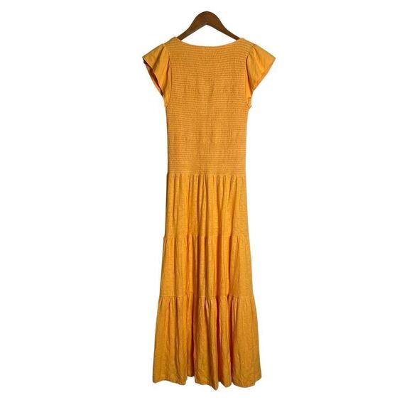 Nation LTD light orange Pima cotton maxi dress - Picture 6 of 8